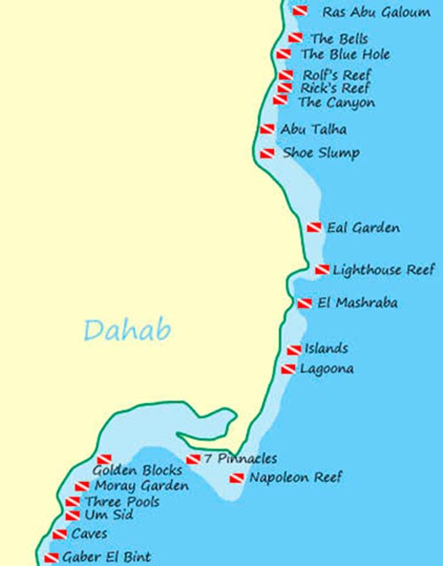 dahab divedites map